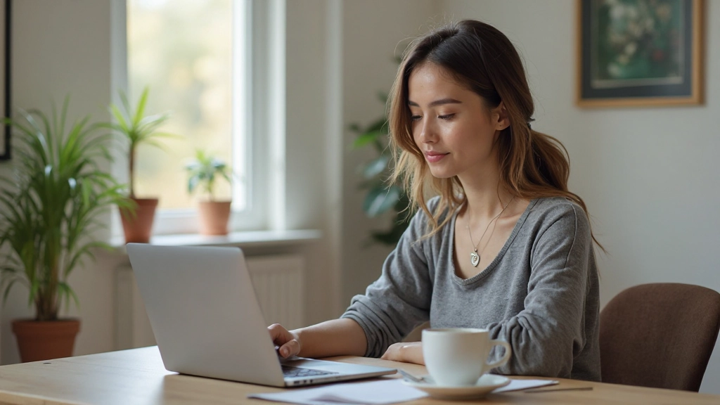 Фрилансер работает на ноутбуке с проектом удаленной работы